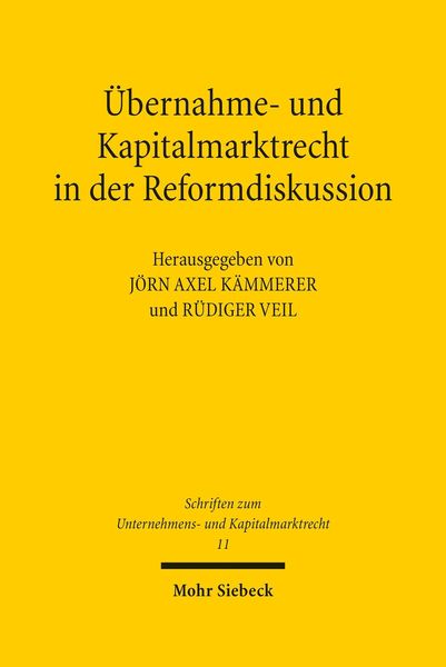 Produktbild: &Uuml;bernahme- und Kapitalmarktrecht in der Reformdiskussion