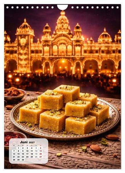 Produktbild: Indien - Eine Schlemmerreise durchs Land der Gew&uuml;rze (Wandkalender 2027 DIN A4 hoch), CALVENDO Monatskalender