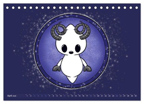 Produktbild: Geister Sternzeichen (Tischkalender 2026 DIN A5 quer), CALVENDO Monatskalender