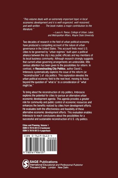 Produktbild: Reconstructing City Politics