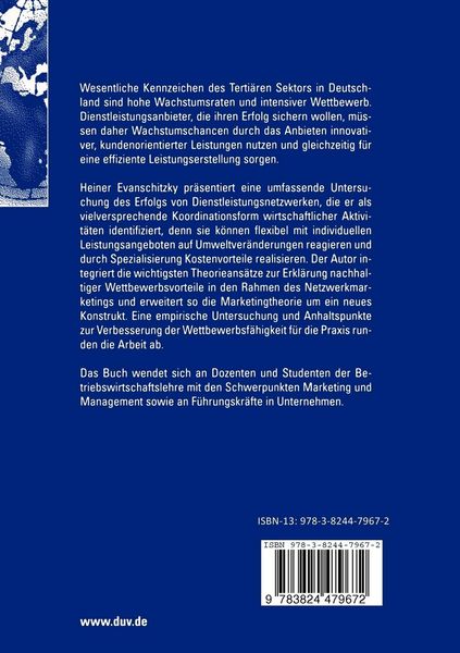 Produktbild: Erfolg von Dienstleistungsnetzwerken