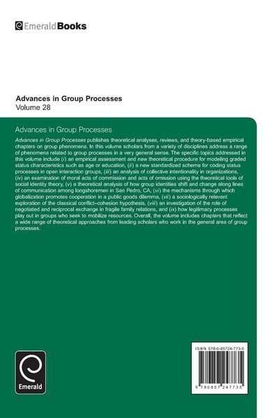 Produktbild: Advances in Group Processes