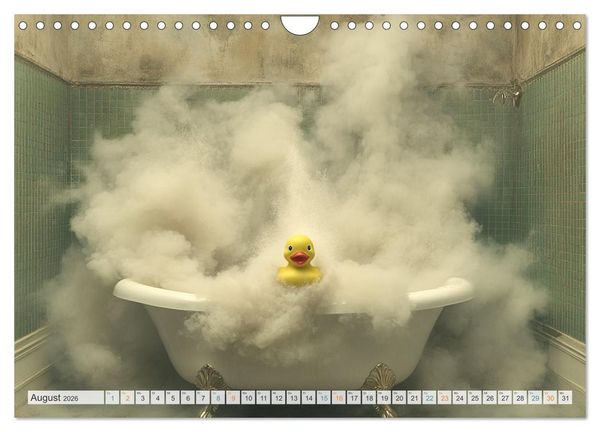 Produktbild: Wasserschlacht mit Flauschalarm (Wandkalender 2026 DIN A4 quer), CALVENDO Monatskalender
