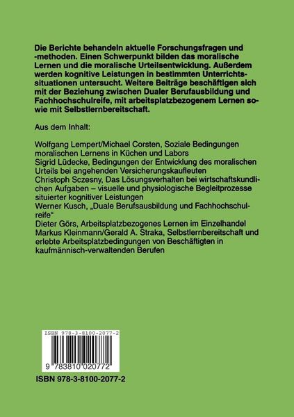 Produktbild: Beitr&auml;ge zur Berufs- und Wirtschaftsp&auml;dagogik