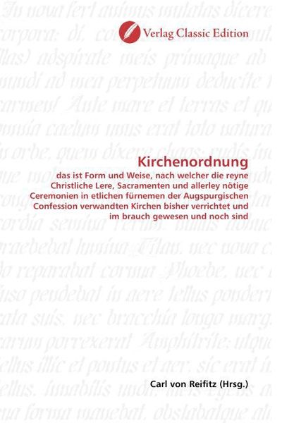 Produktbild: Kirchenordnung