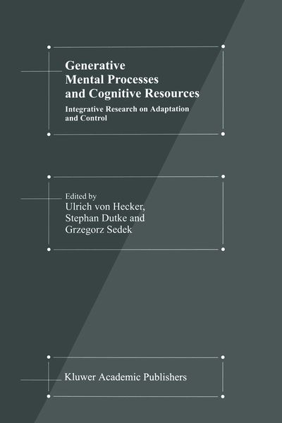 Produktbild: Generative Mental Processes and Cognitive Resources
