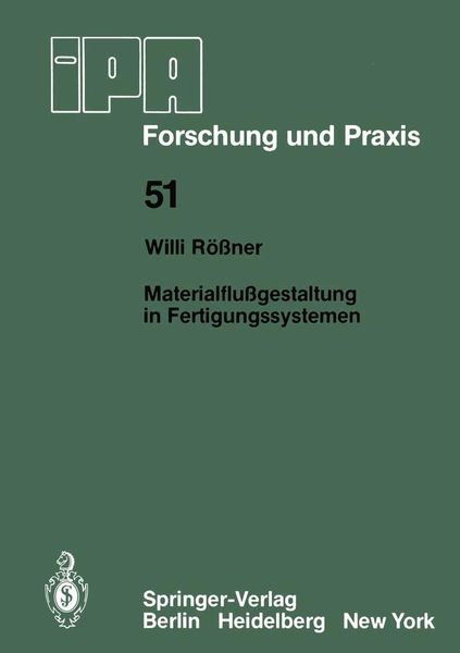 Produktbild: Materialflu&szlig;gestaltung in Fertigungssystemen
