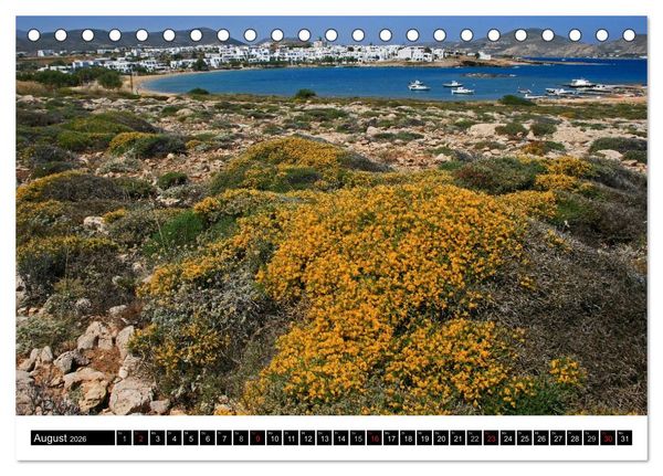 Produktbild: Inselh&uuml;pfen Kykladen Santorini - Naxos - Paros - Mykonos (Tischkalender 2026 DIN A5 quer), CALVENDO Monatskalender