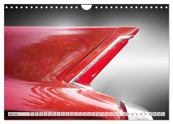 Produktbild: US Klassiker Farbenfrohe Heckansichten (Wandkalender 2026 DIN A4 quer), CALVENDO Monatskalender