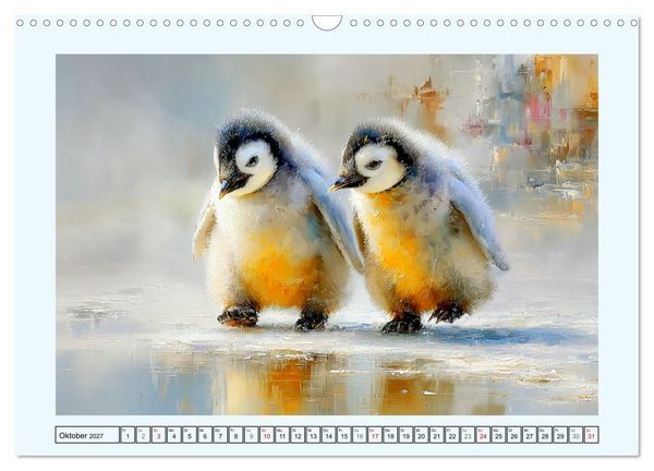 Produktbild: Pinguine. Momente im ewigen Eis (Wandkalender 2027 DIN A3 quer), CALVENDO Monatskalender