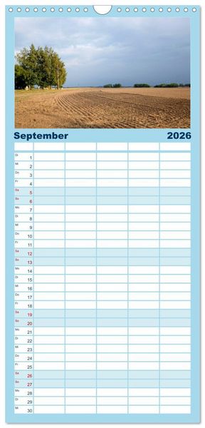 Produktbild: Familienplaner 2026 - Osteeinsel Poel mit 5 Spalten (Wandkalender, 21 x 45 cm) CALVENDO