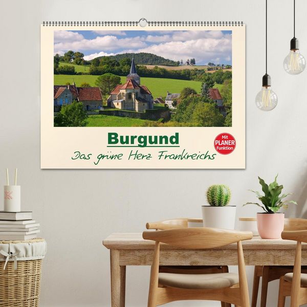 Produktbild: Burgund - Das gr&uuml;ne Herz Frankreichs (Wandkalender 2026 DIN A2 quer), CALVENDO Monatskalender