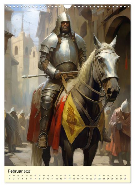 Produktbild: Drachen Ritter Burgen (Wandkalender 2026 DIN A3 hoch), CALVENDO Monatskalender