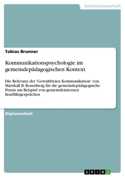 Produktbild: Kommunikationspsychologie im gemeindep&auml;dagogischen Kontext