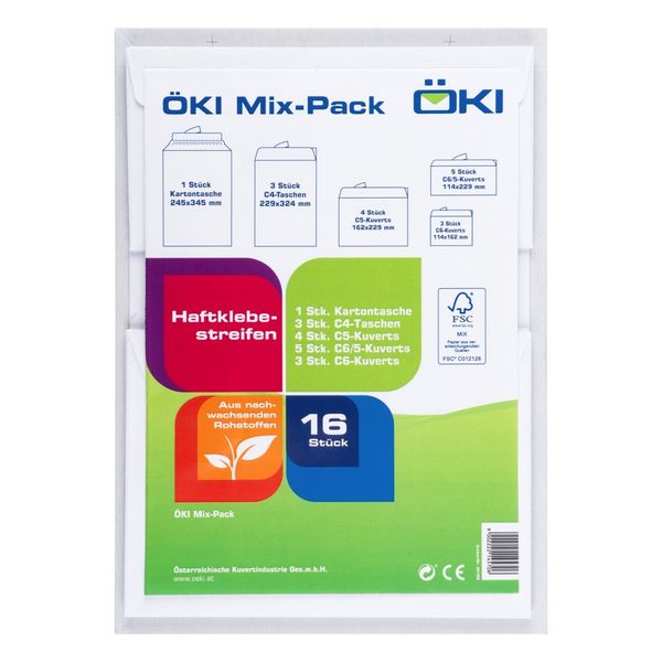 Produktbild: &Ouml;KI Kuverts Mix-Pack, verschiedene Gr&ouml;&szlig;en, 16 St&uuml;ck