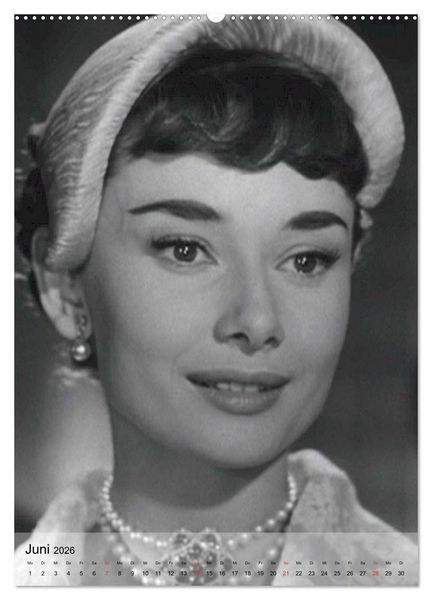 Produktbild: Hollywood-Diva - Audrey Hepburn (hochwertiger Premium Wandkalender 2026 DIN A2 hoch), Kunstdruck in Hochglanz