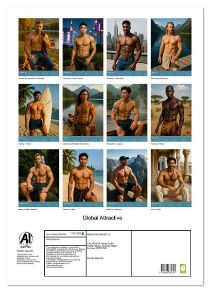 Produktbild: Global Attractive (Wall Calendar 2026 DIN A2 portrait), CALVENDO 12 Month Wall Calendar