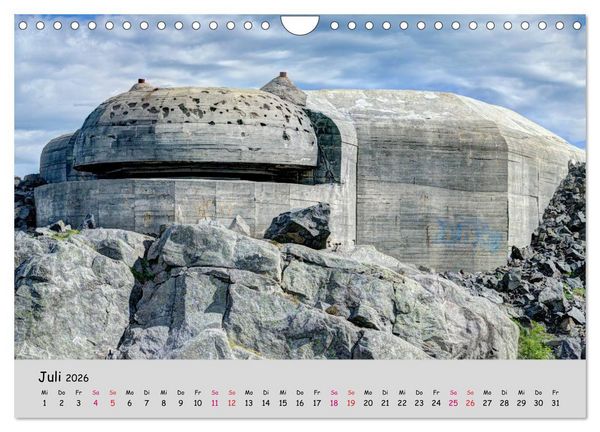Produktbild: Bunker Zeitzeugen der Geschichte (Wandkalender 2026 DIN A4 quer), CALVENDO Monatskalender