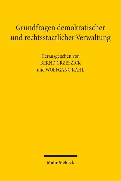 Produktbild: Grundfragen demokratischer und rechtsstaatlicher Verwaltung