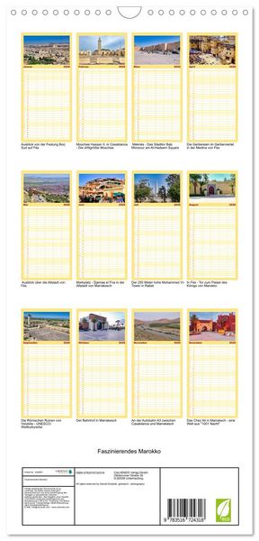 Produktbild: Familienplaner 2026 - Faszinierendes Marokko mit 5 Spalten (Wandkalender, 21 x 45 cm) CALVENDO