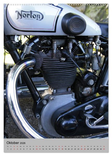 Produktbild: Motorrad Oldtimer - Motoransichten (hochwertiger Premium Wandkalender 2026 DIN A2 hoch), Kunstdruck in Hochglanz