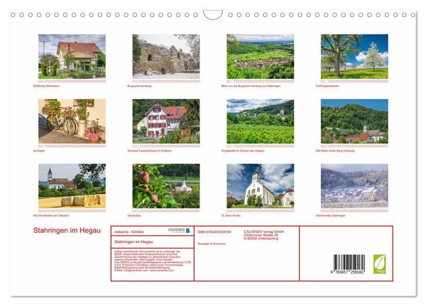 Produktbild: Stahringen im Hegau (Wandkalender 2026 DIN A3 quer), CALVENDO Monatskalender