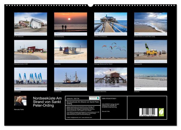 Produktbild: Nordseek&uuml;ste Am Strand von Sankt Peter-Ording (hochwertiger Premium Wandkalender 2026 DIN A2 quer), Kunstdruck in Hochglanz