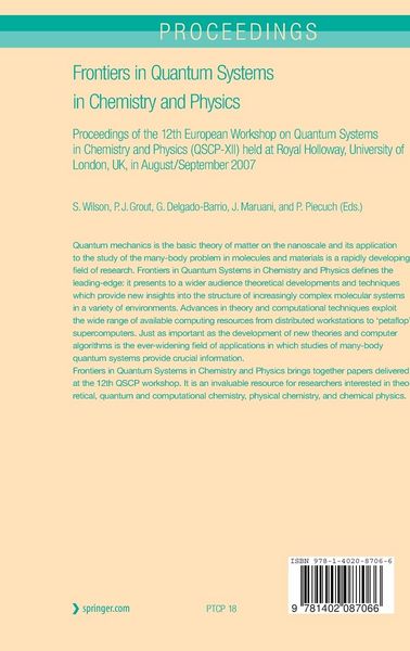Produktbild: Frontiers in Quantum Systems in Chemistry and Physics