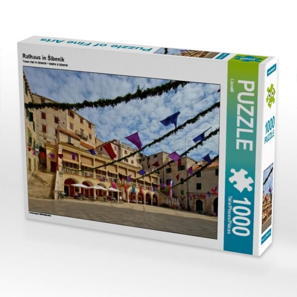 CALVENDO Puzzle Rathaus in Sibenik | 1000 Teile Lege-Größe 64x48cm Foto-Puzzle für glückliche Stunden