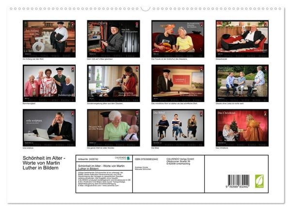 Produktbild: Sch&ouml;nheit im Alter - Worte von Martin Luther in Bildern (hochwertiger Premium Wandkalender 2027 DIN A2 quer), Kunstdruck in Hochglanz