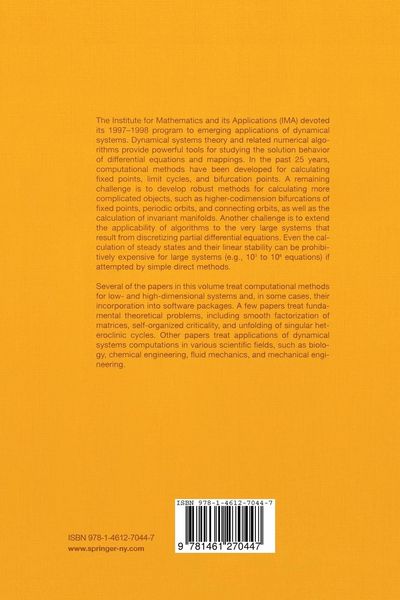 Produktbild: Numerical Methods for Bifurcation Problems and Large-Scale Dynamical Systems