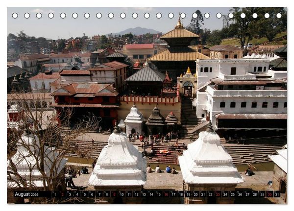 Produktbild: Nepal - Kathmandutal (Tischkalender 2026 DIN A5 quer), CALVENDO Monatskalender
