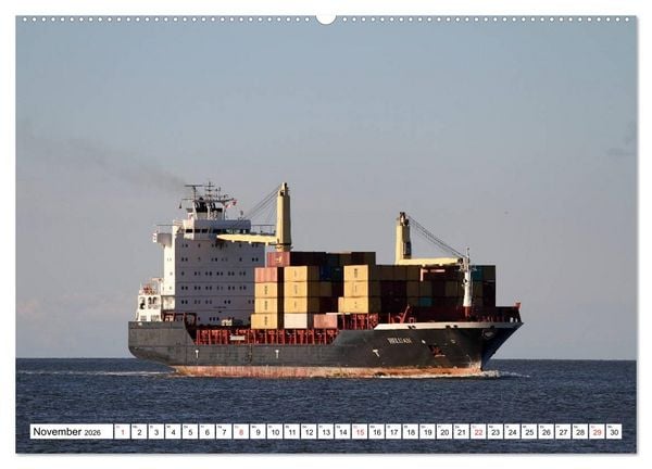 Produktbild: Dicke P&ouml;tte im Hafen und auf gro&szlig;er Fahrt (hochwertiger Premium Wandkalender 2026 DIN A2 quer), Kunstdruck in Hochglanz