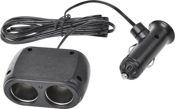Produktbild: IWH Doppelsteckdose Belastbarkeit Strom max.=10A 12 oder 24 V/DC