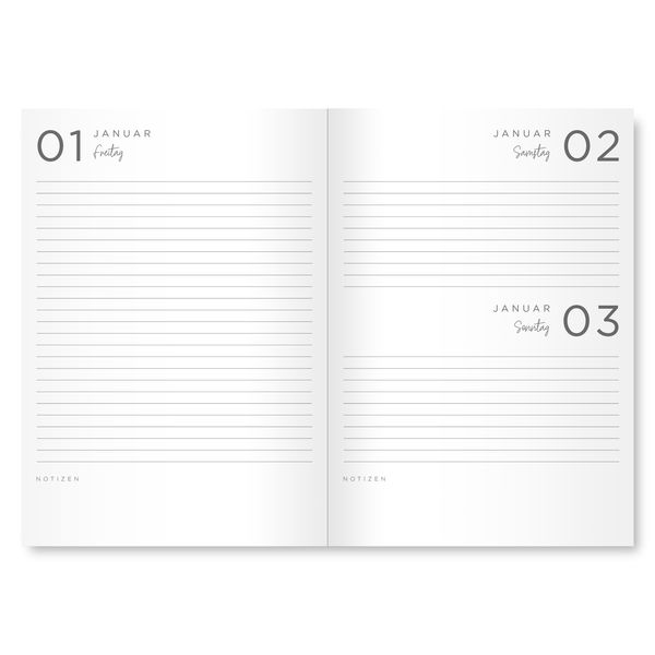 Tagebuch "2021 Daily Diary", silber