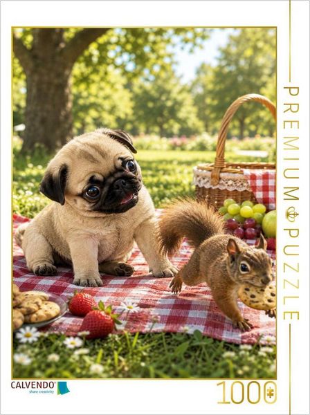 CALVENDO Puzzle Der freche Keksdieb | 1000 Teile Lege-Größe 64 × 48 cm Foto-Puzzle für glückliche Stunden