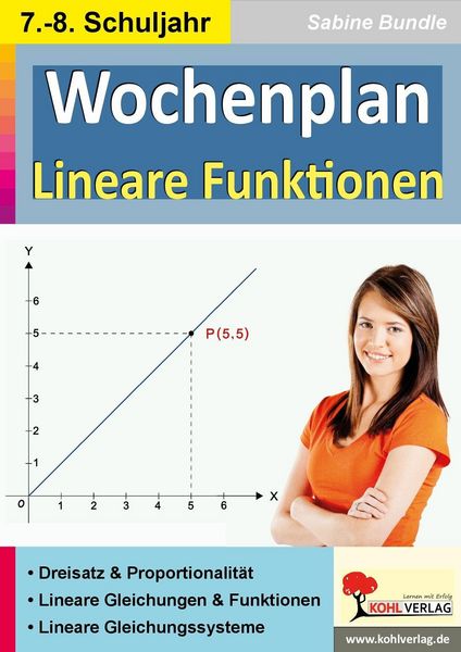 Produktbild: Wochenplan Lineare Funktionen / Klasse 7-8