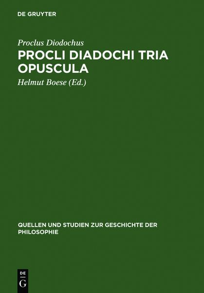 Produktbild: Procli Diadochi Tria opuscula