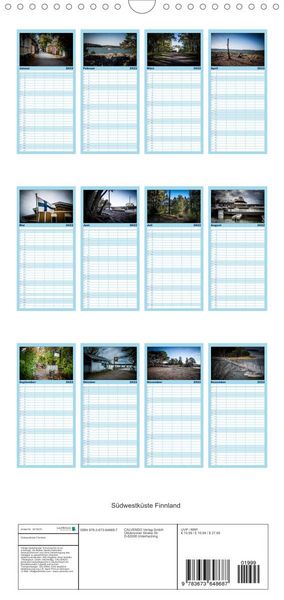 Produktbild: Familienplaner S&uuml;dwestk&uuml;ste Finnland (Wandkalender 2022 , 21 cm x 45 cm, hoch)