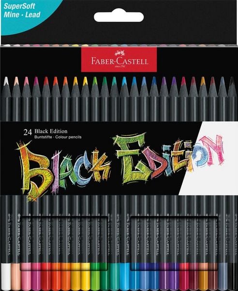 Produktbild: Faber-Castell Buntstifte Black Edition 24er Kartonetui
