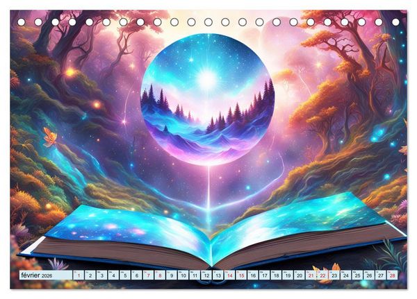 Produktbild: Univers magique (Calendrier de bureau 2026 DIN A5 vertical), CALVENDO calendrier mensuel