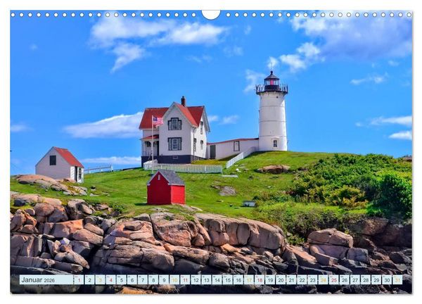 Produktbild: Leuchtt&uuml;rme - maritime Wegweiser (Wandkalender 2026 DIN A3 quer), CALVENDO Monatskalender