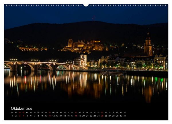 Produktbild: Heidelberger Stadtansichten (Wandkalender 2026 DIN A2 quer), CALVENDO Monatskalender