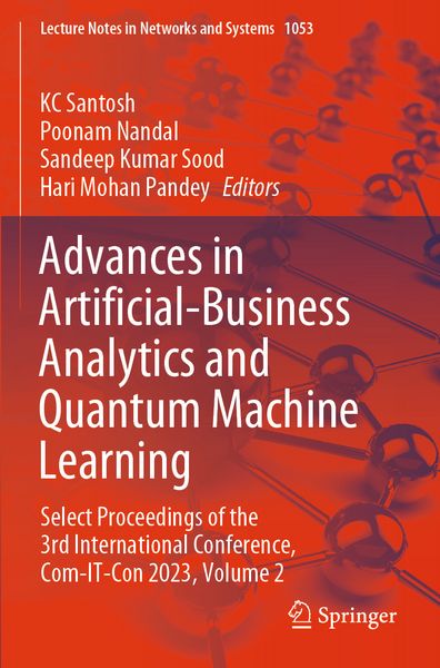 Produktbild: Advances in Artificial-Business Analytics and Quantum Machine Learning
