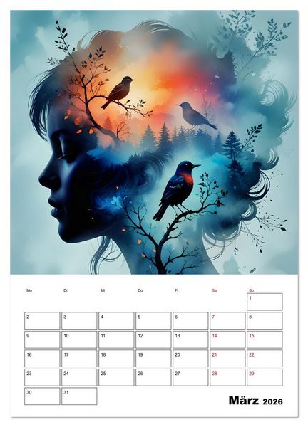 Produktbild: Elementare Seelenreise (Wandkalender 2026 DIN A4 hoch), CALVENDO Monatskalender