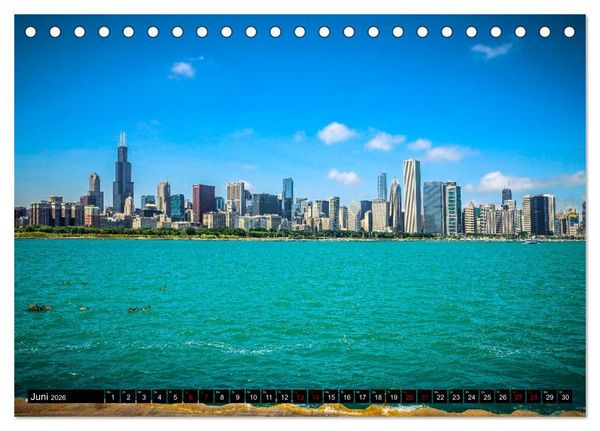 Produktbild: Chicago Impressionen (Tischkalender 2026 DIN A5 quer), CALVENDO Monatskalender