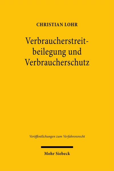 Produktbild: Verbraucherstreitbeilegung und Verbraucherschutz