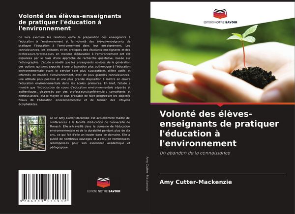 Produktbild: Volont&eacute; des &eacute;l&egrave;ves-enseignants de pratiquer l'&eacute;ducation &agrave; l'environnement