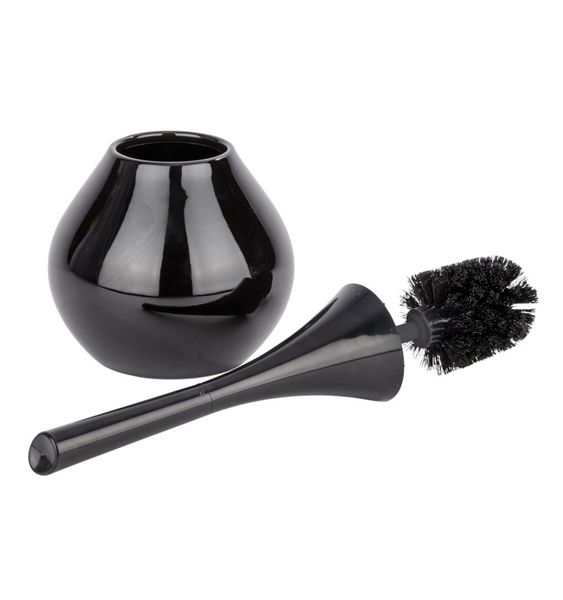 Produktbild: WC-Garnitur Mod. Flakon Schwarz Keramik, geschlossene Form