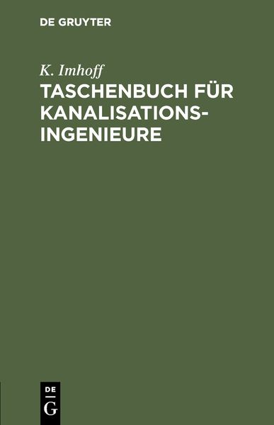 Produktbild: Taschenbuch f&uuml;r Kanalisationsingenieure